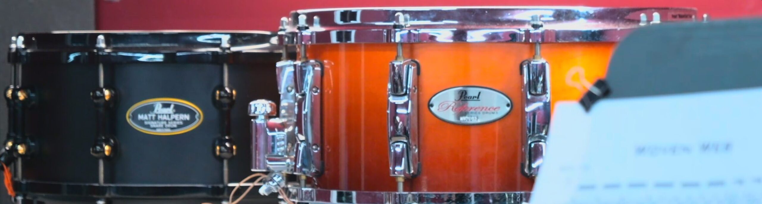 Top level pearl reference 14x6,5 and matt halpern signature snare drums