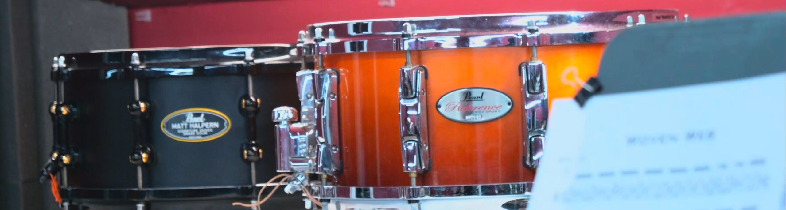 Top level pearl reference 14x6,5 and matt halpern signature snare drums